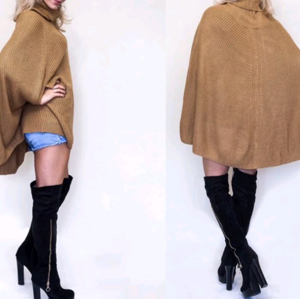 Last 1! Chunky Knit Poncho Sweater - Picture 8 of 8